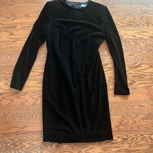 ANTONIO MELANI Black Long Sleeve velvet dress